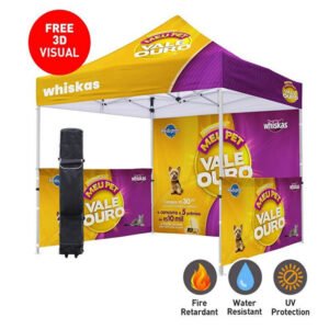10×10 Fully Custom Tent and Canopy with Wall and Table Cover (Free Roller Bag)